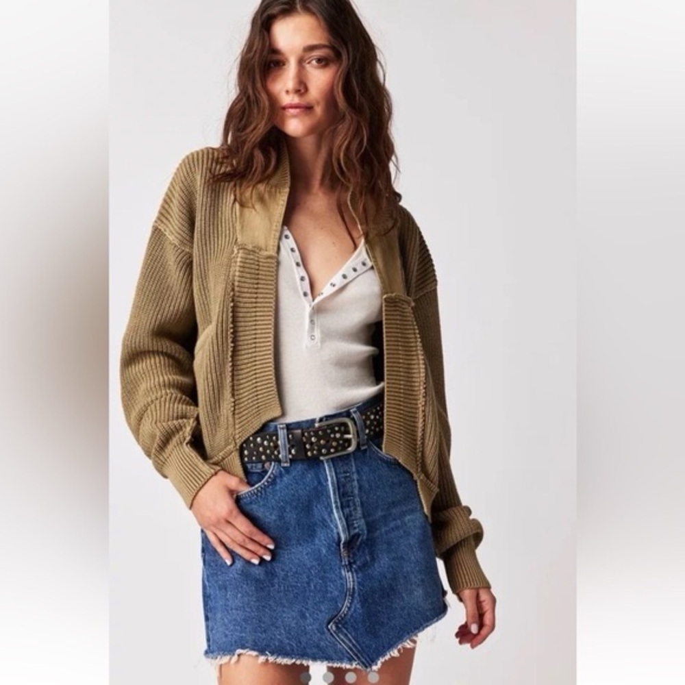 NWT Free People We The Free Cardi Army XS